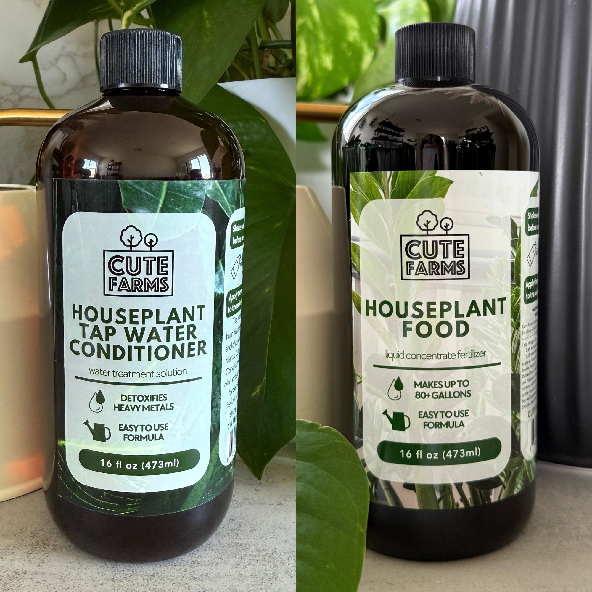 organic liquid houseplant fertilizer Houseplant Tap Water Conditioner + Concentrated Fertilizer Bundle