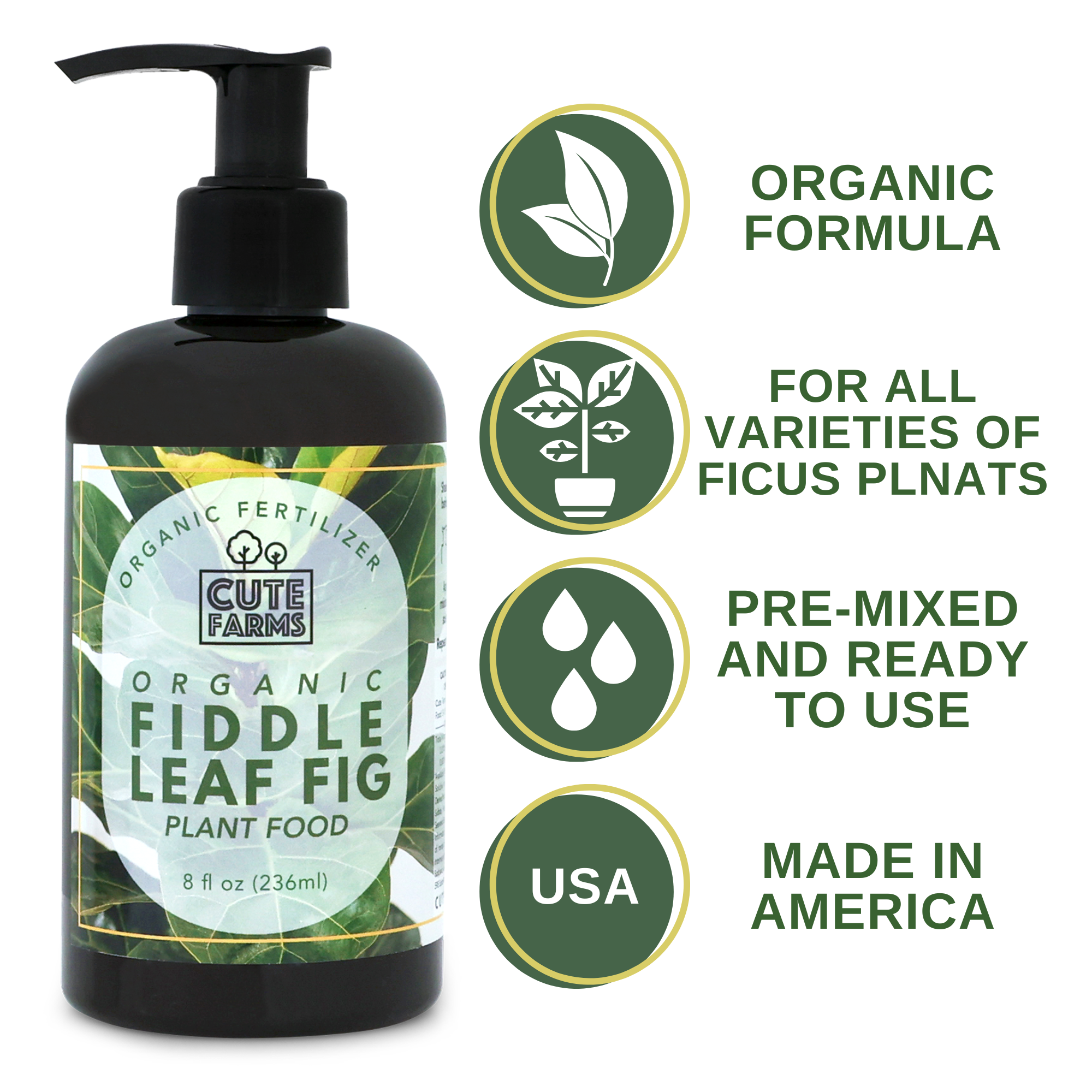 oil for fiddle leaf fig Organic Fiddle Leaf Fig Tree Fertilizer for Ficus Lyrata & Ficus Audrey Urea-Free, Calcium-Enriched Formula with a Balanced NPK Ratio of 3-1-2 for