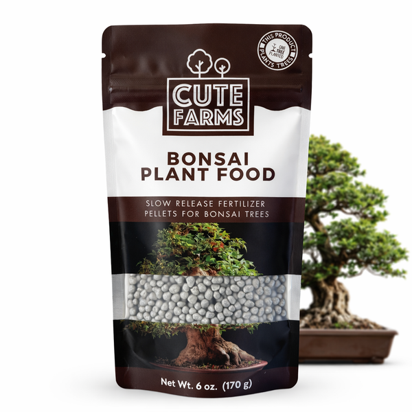 Cute Farms Bonsai Slow Release Fertilizer Pellets for Indoor and Outdoor Plants (6 oz) Resealable Bag